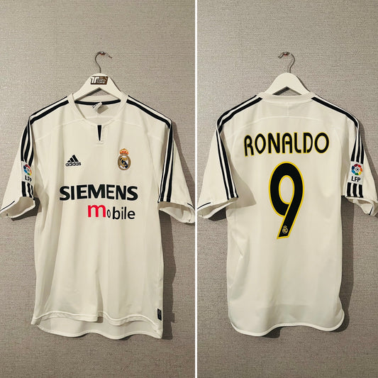 Real Madrid home football shirt 2003/04 R9 Medium