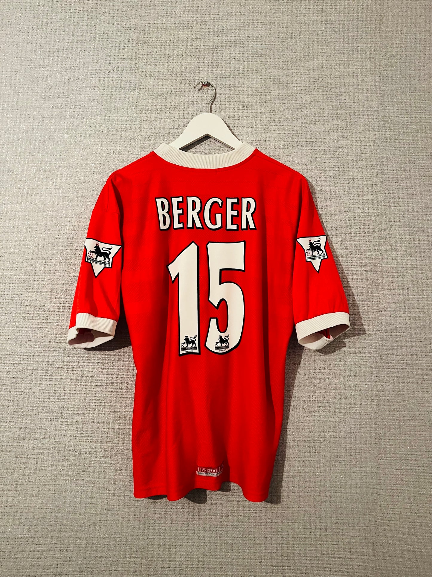 Liverpool home football shirt 1998/2000 Berger Large