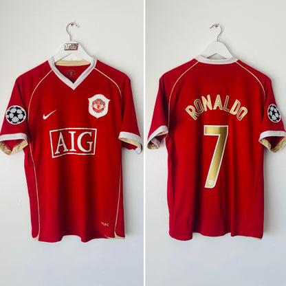 Manchester United home football shirt 2006/07 CR7 Medium