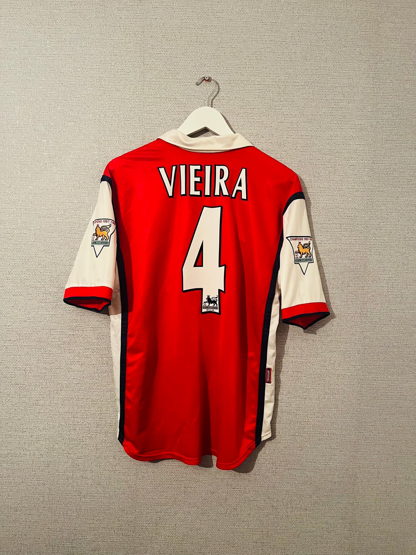 Arsenal home football shirt 1998/99 Vieira Medium