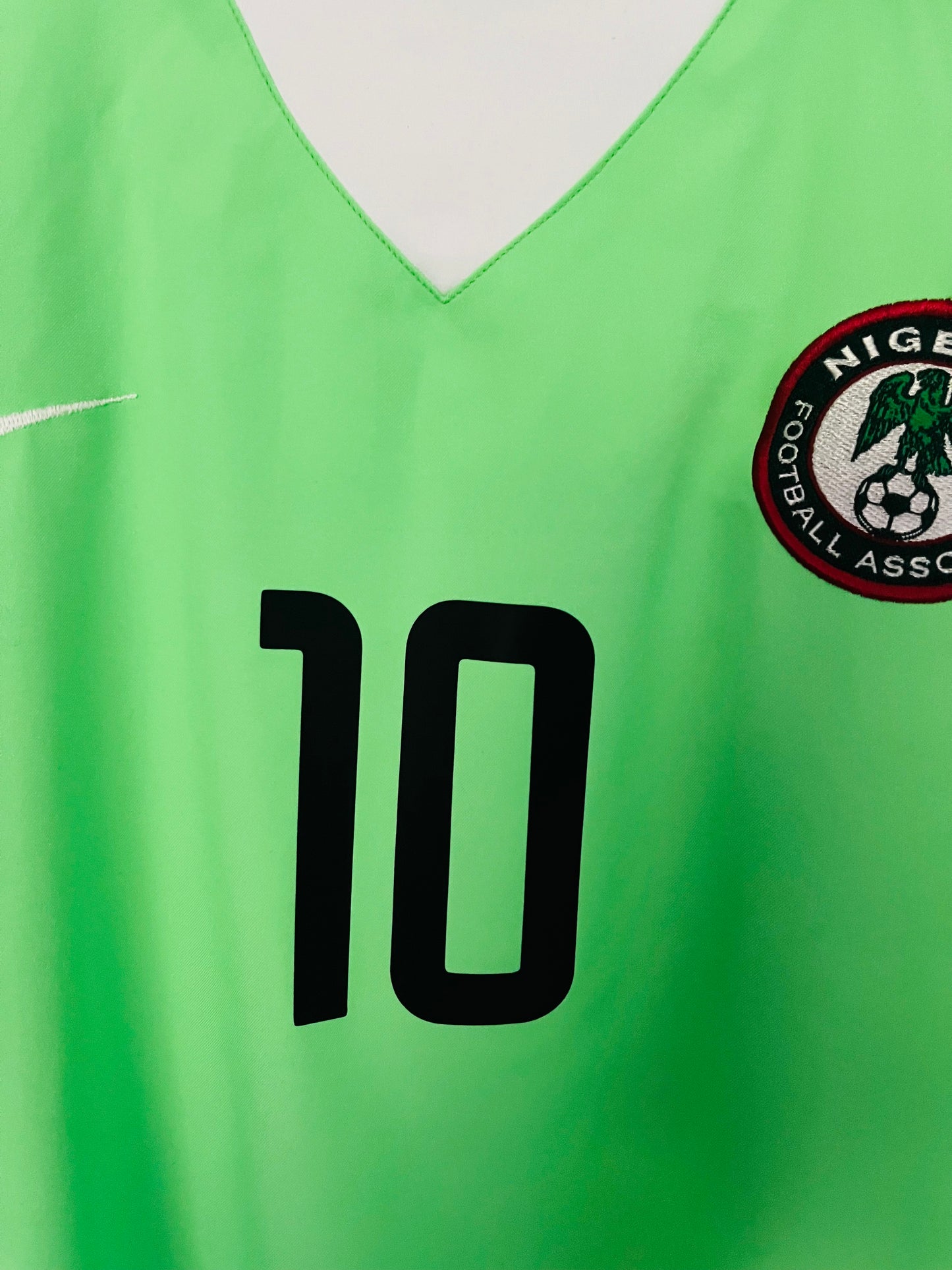 Nigeria home football shirt         W/C 2002 Okocha Large