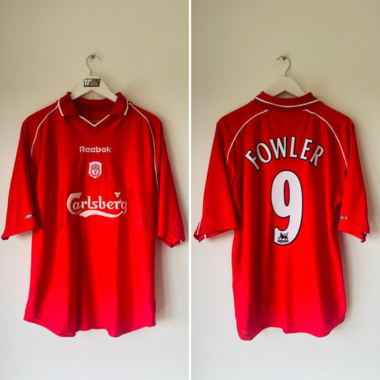 Liverpool home football shirt 2000/02 Fowler Large