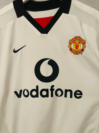 Manchester United away football shirt 2002/03 Keane Small
