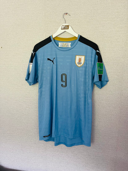 Uruguay home football shirt 2016/17 Suarez Large