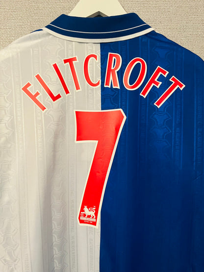 Blackburn Rovers home football shirt 1998/2000 Flitcroft Large