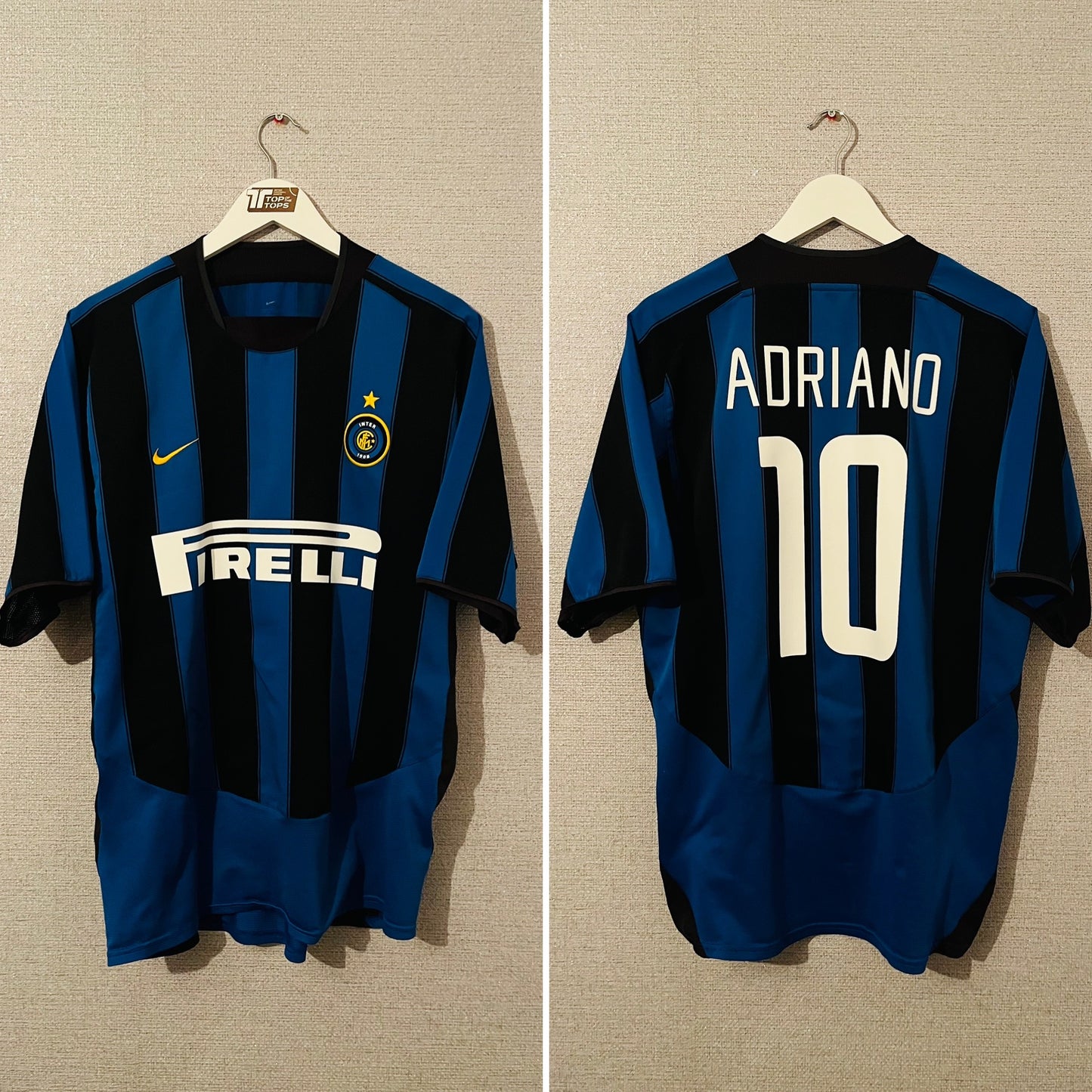 Inter Milan home football shirt 2003/04 Adriano Large