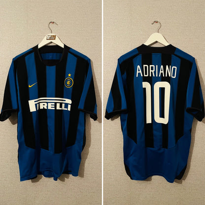 Inter Milan home football shirt 2003/04 Adriano Large