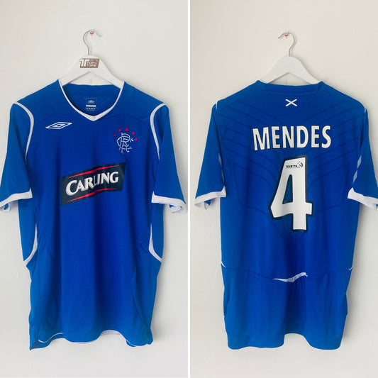 Rangers home football shirt 2008/09 Mendes Large