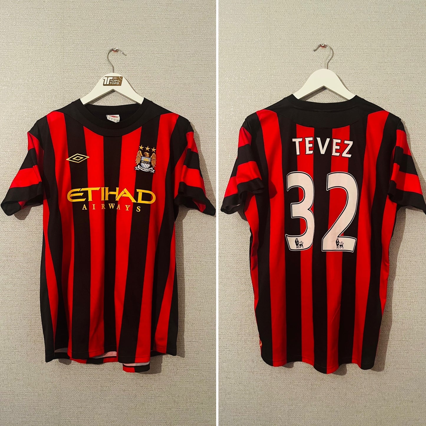 Manchester City away football shirt 2011/12 Tevez Large