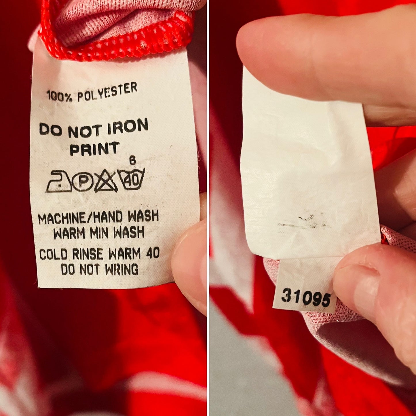 Denmark home football shirt 1995/96 Michael Laudrup Medium