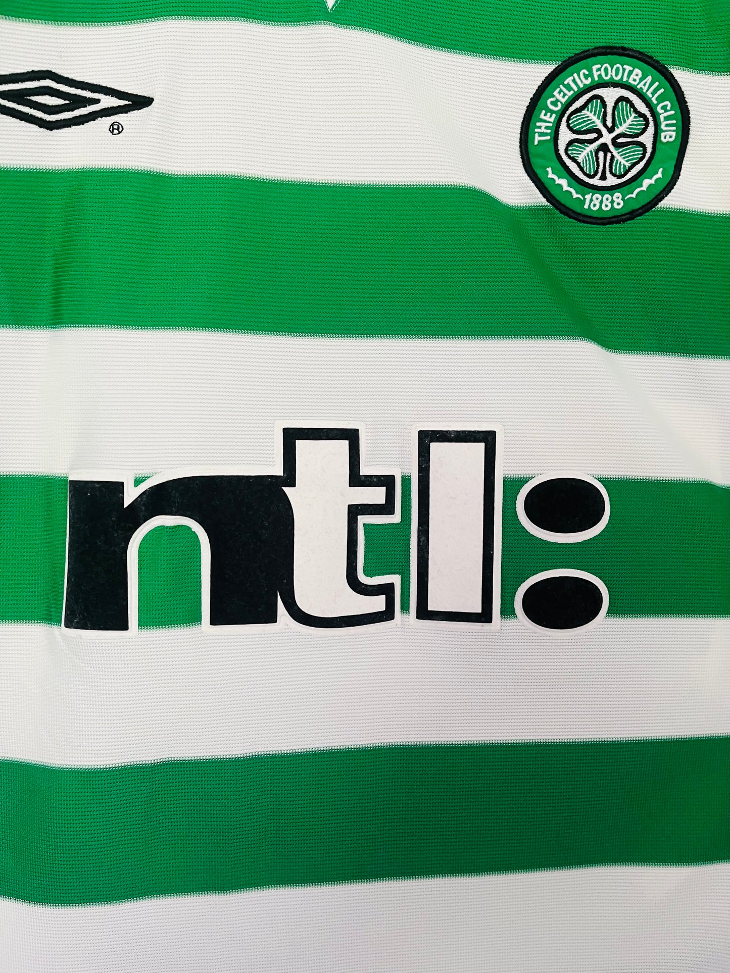 Glasgow Celtic home football shirt 2001/03 Larsson XL