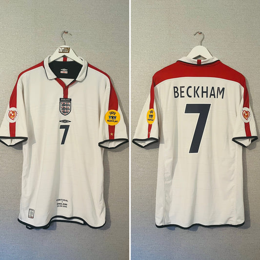 England home football shirt Euro 2004 Beckham XL