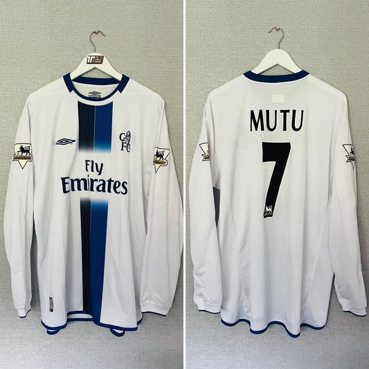 Chelsea away football shirt 2003/04 Mutu XL