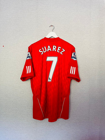 Liverpool home football shirt 2010/12 Suarez Large