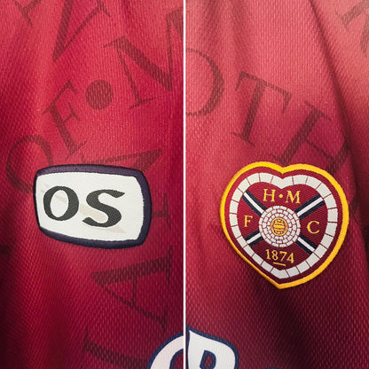 Heart of Midlothian Hearts home football shirt 1998/99 XL