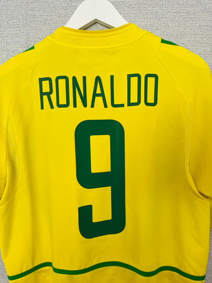 Brazil home football shirt W/C 2002 Ronaldo Medium