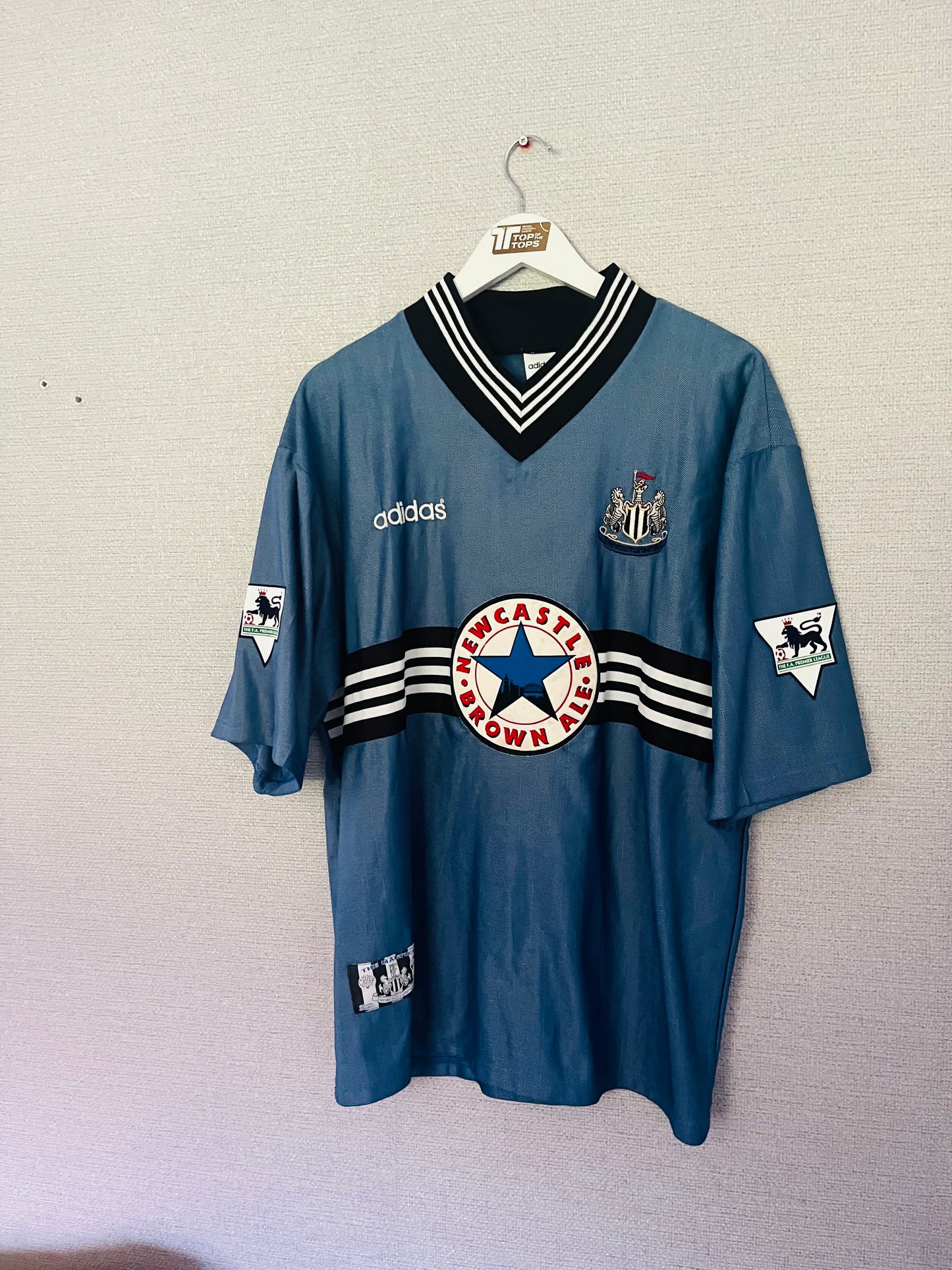 Newcastle United away football shirt 1996/97 Ginola XL