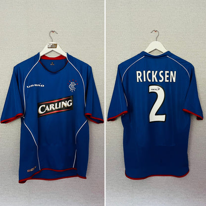 Glasgow Rangers home football shirt 2005/06 Ricksen Medium