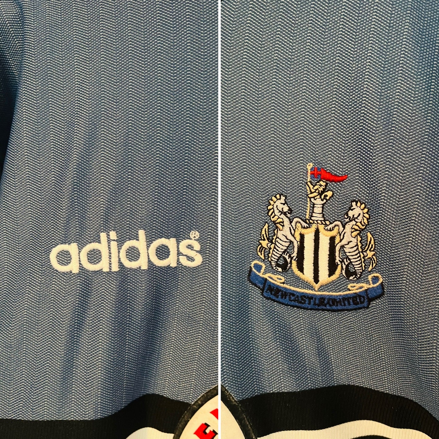 Newcastle United away football shirt 1996/97 Ginola Large