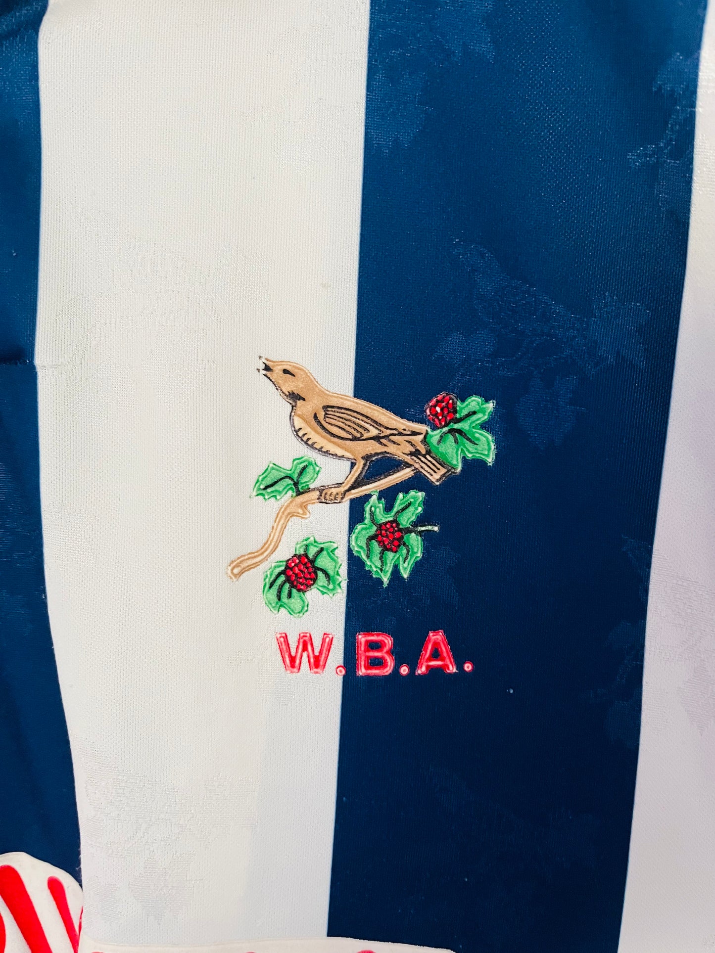 West Bromwich Albion home football shirt 1991/92 Large