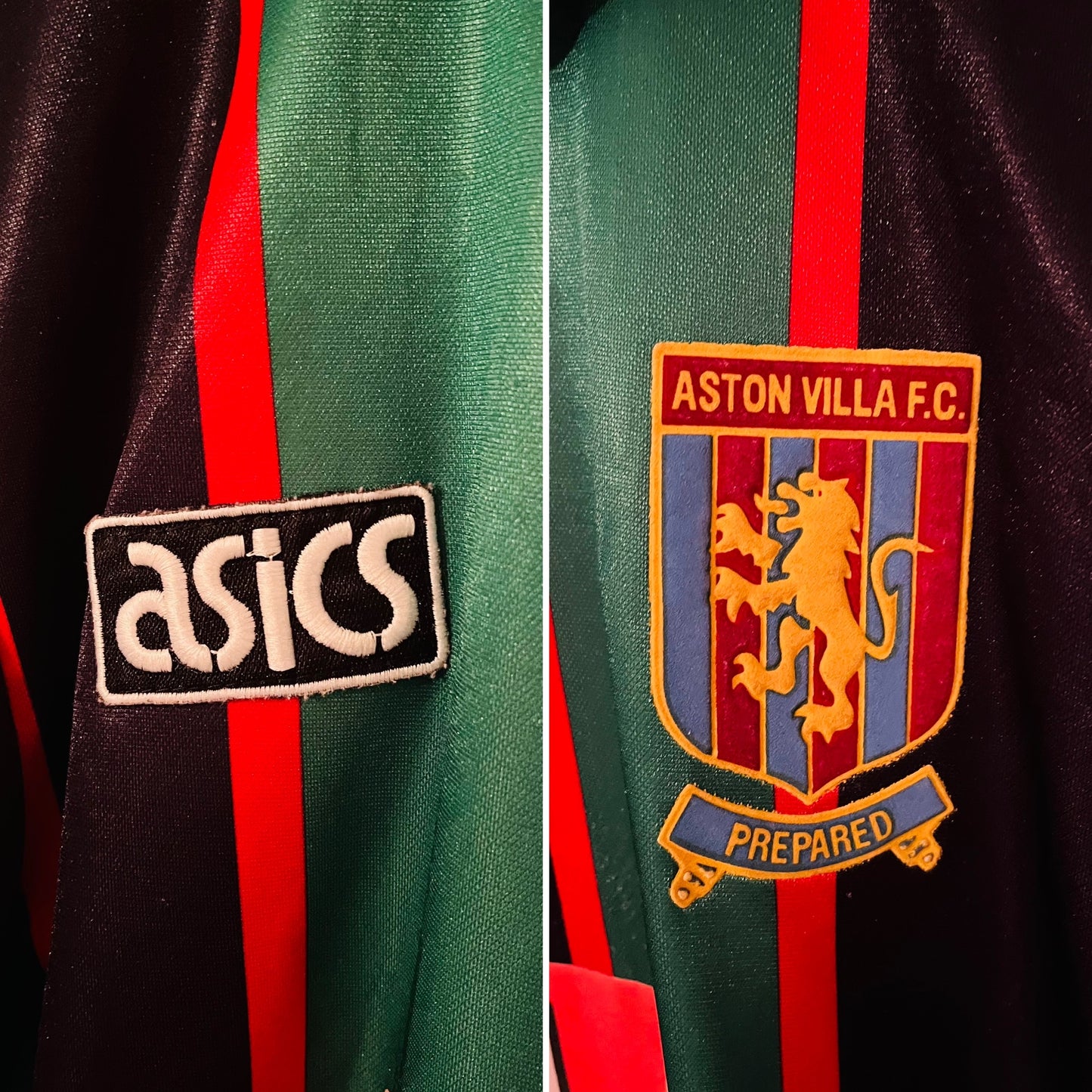 Aston Villa away football shirt 1993/95 McGrath Medium