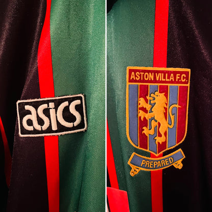 Aston Villa away football shirt 1993/95 McGrath Medium