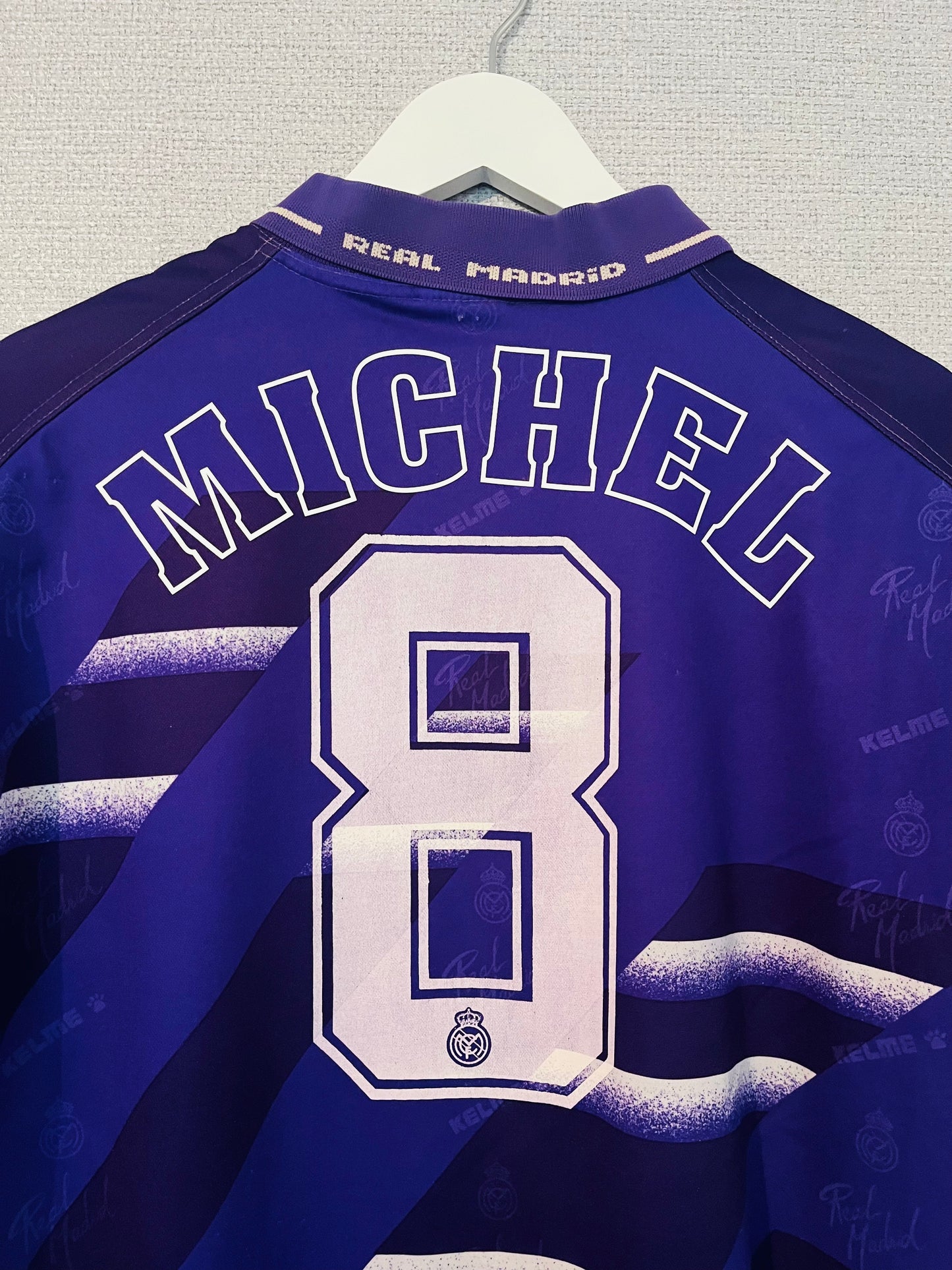 Real Madrid away football shirt 1994/96 Michel XL