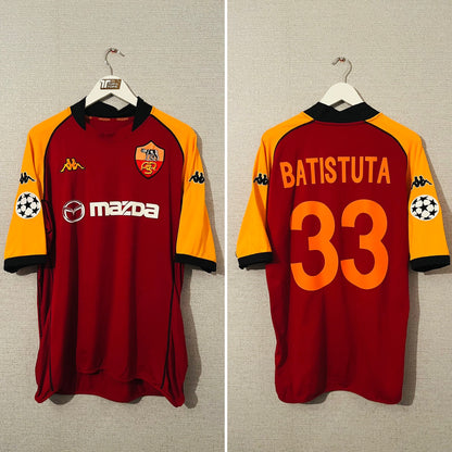 Roma cup football shirt 2002/03 Batistuta XL