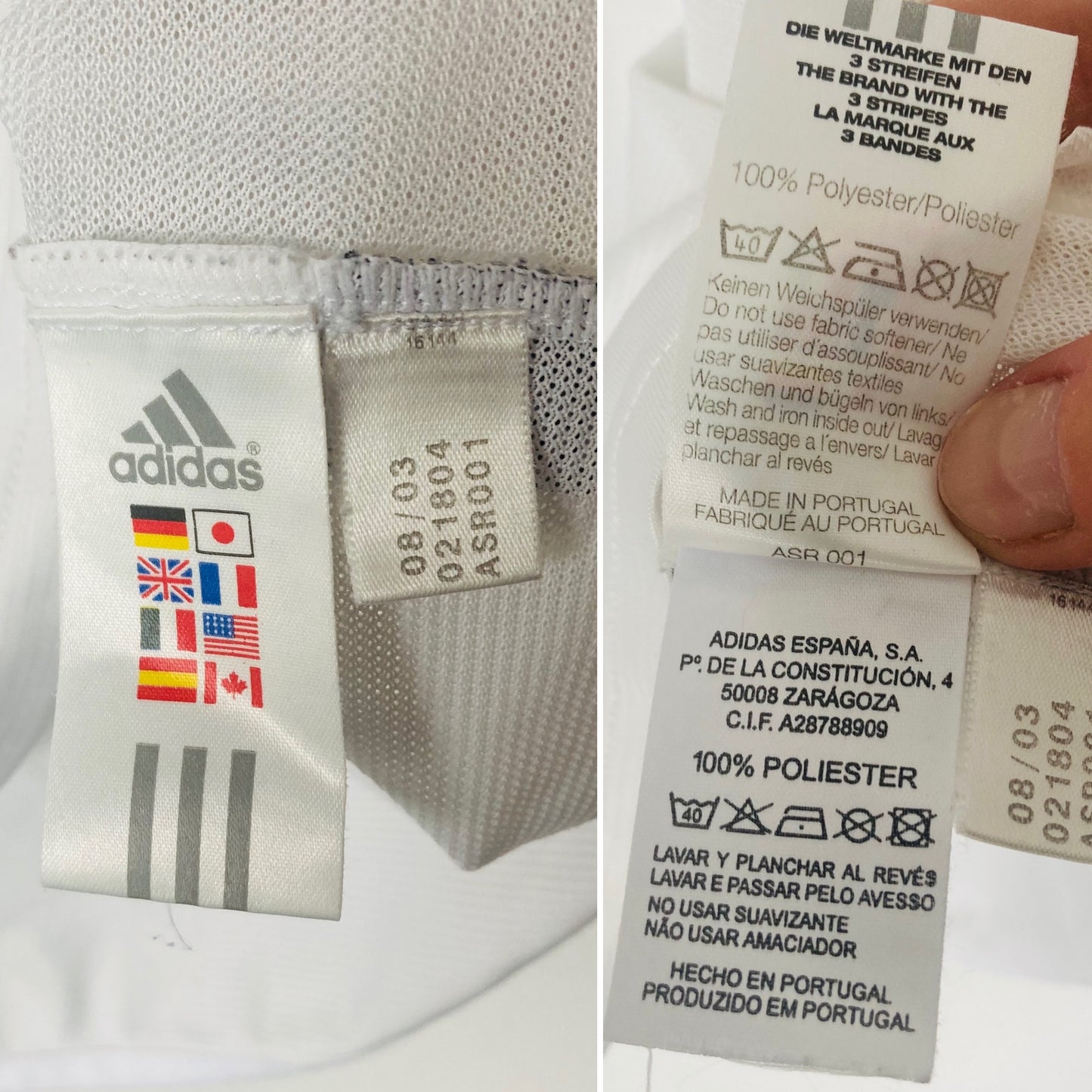 Rea Madrid home football shirt 2003/04 R9 Large