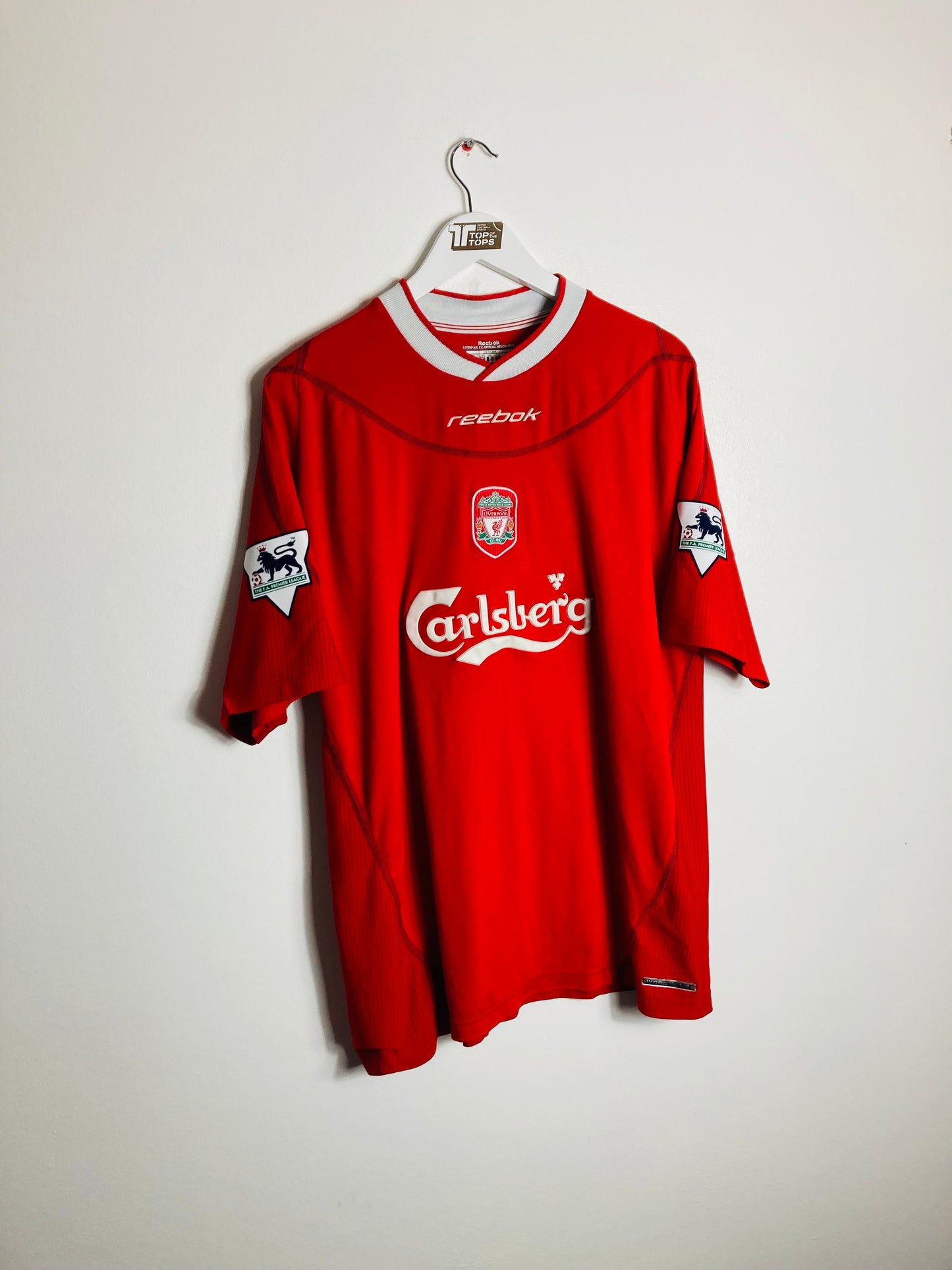 Liverpool home football shirt 2002/04 BAROS XL