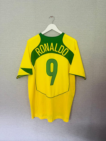 Brazil home football shirt 2004/06 Ronaldo Large