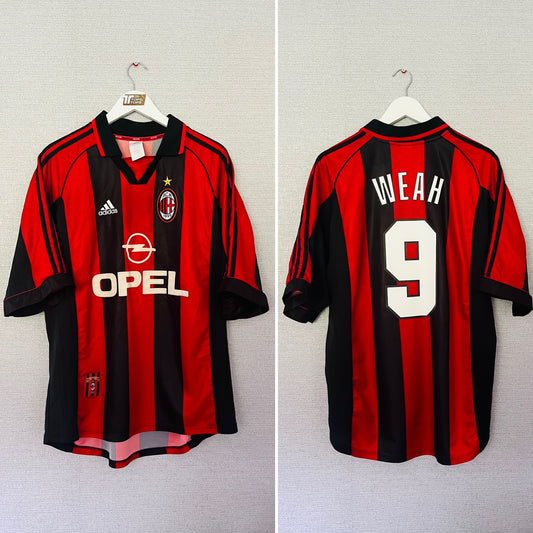 AC Milan home football shirt 1998/2000 Weah XL