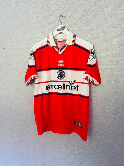 Middlesbrough home football shirt 2000/01 Karembeu Medium