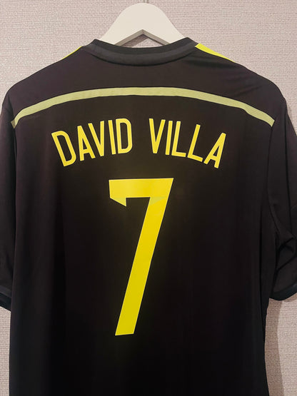 Spain away football shirt W/C 2014 David Villa Large