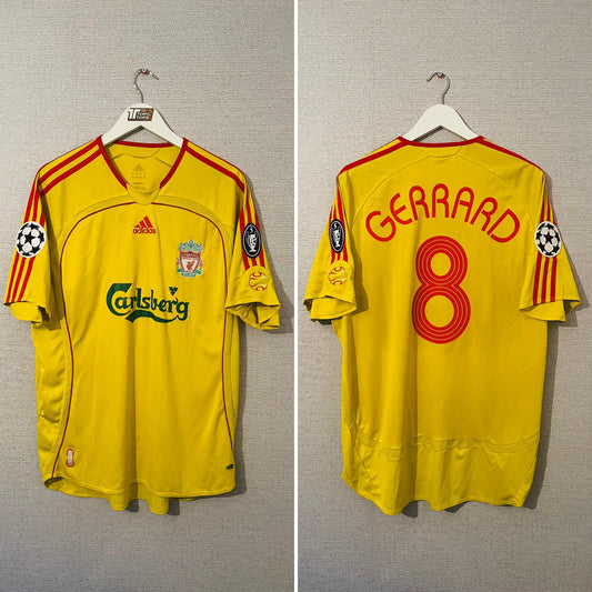 Liverpool away football shirt 2006/07 Gerrard Large