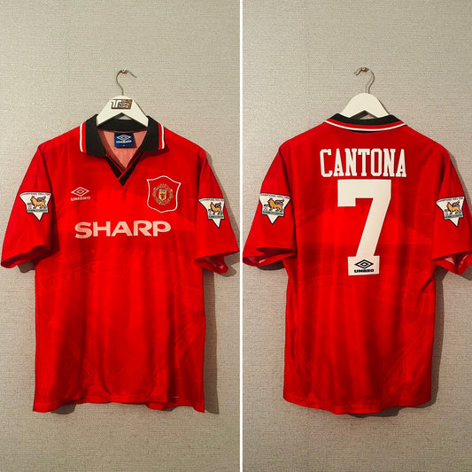 Manchester United home football shirt 1994/95 Cantona Medium