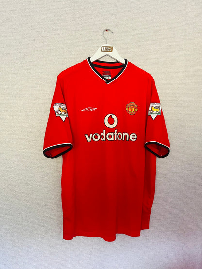 Manchester United home football shirt 2000/01 Beckham XL