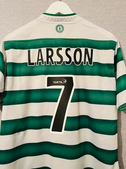 Glasgow Celtic home football shirt 2003/04 Larsson Medium
