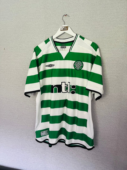 Glasgow Celtic home football shirt 2001/03 Larsson XL