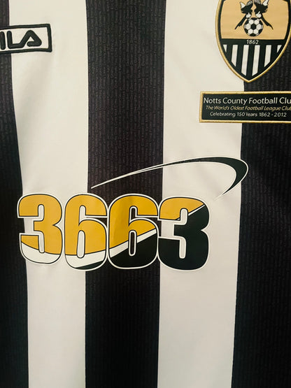 Notts County home football shirt 2012/13 Bishop Medium