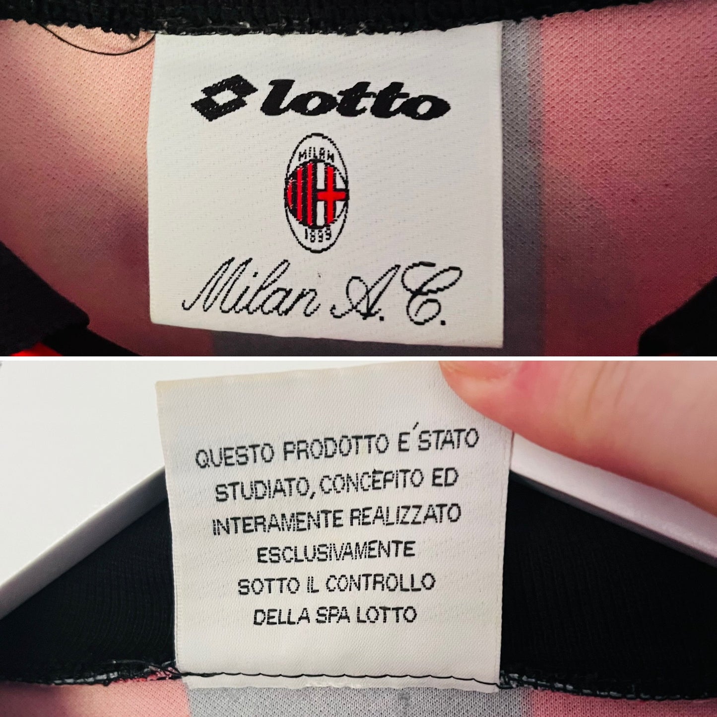 AC Milan home football shirt 1996/97 Baggio Medium