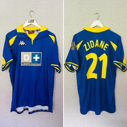 Juventus third football shirt 1998/99 Zidane XL