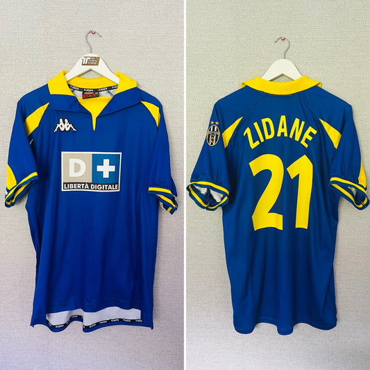 Juventus third football shirt 1998/99 Zidane XL