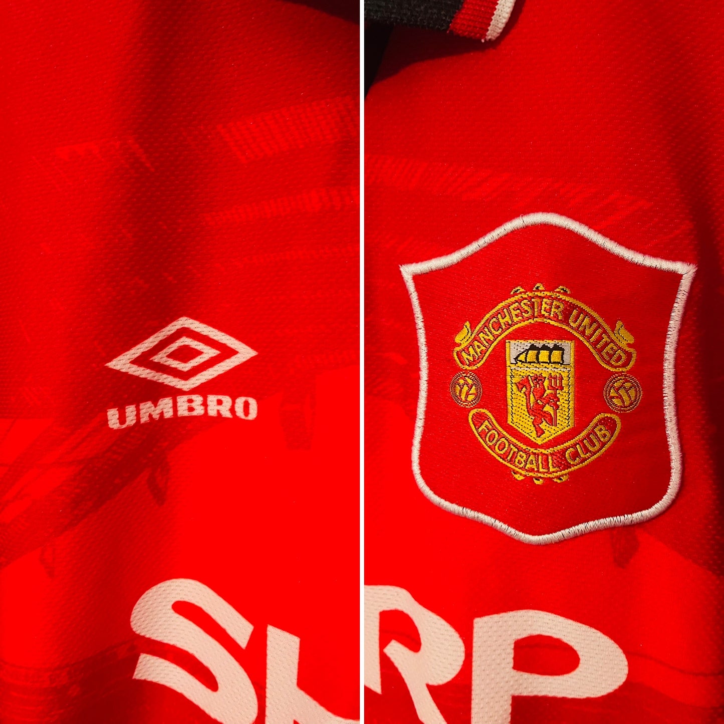 Manchester United home football shirt 1994/95 Cantona Large
