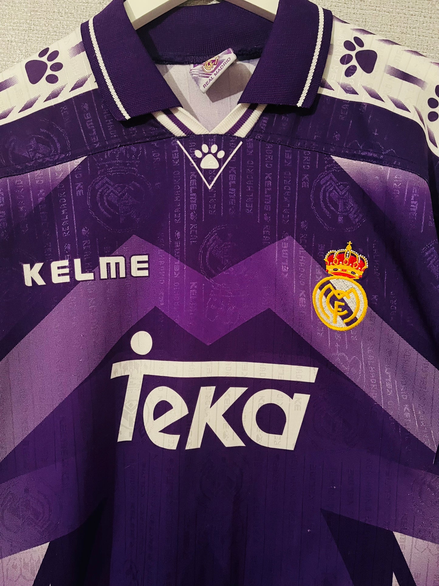 Real Madrid away football shirt 1996/97 Mijatovic XL