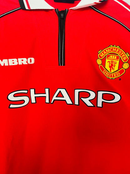 Manchester United home football shirt 1999/2000 Scholes Large