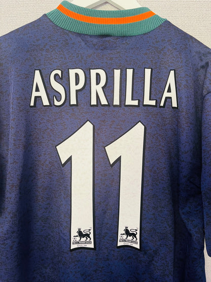 Newcastle United away football shirt 1997/98 Asprilla Large