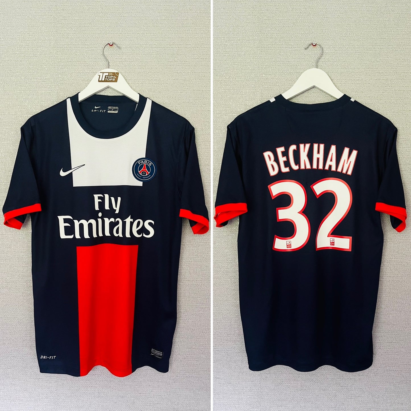 PSG home football shirt 2013/14 Beckham Medium