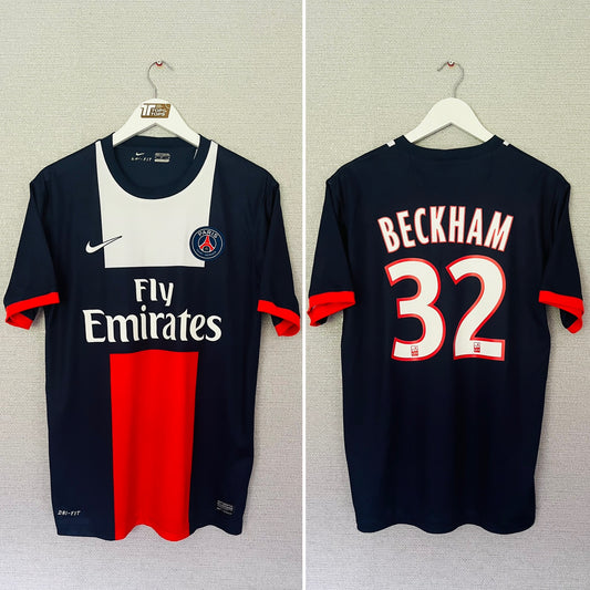 PSG home football shirt 2013/14 Beckham Medium