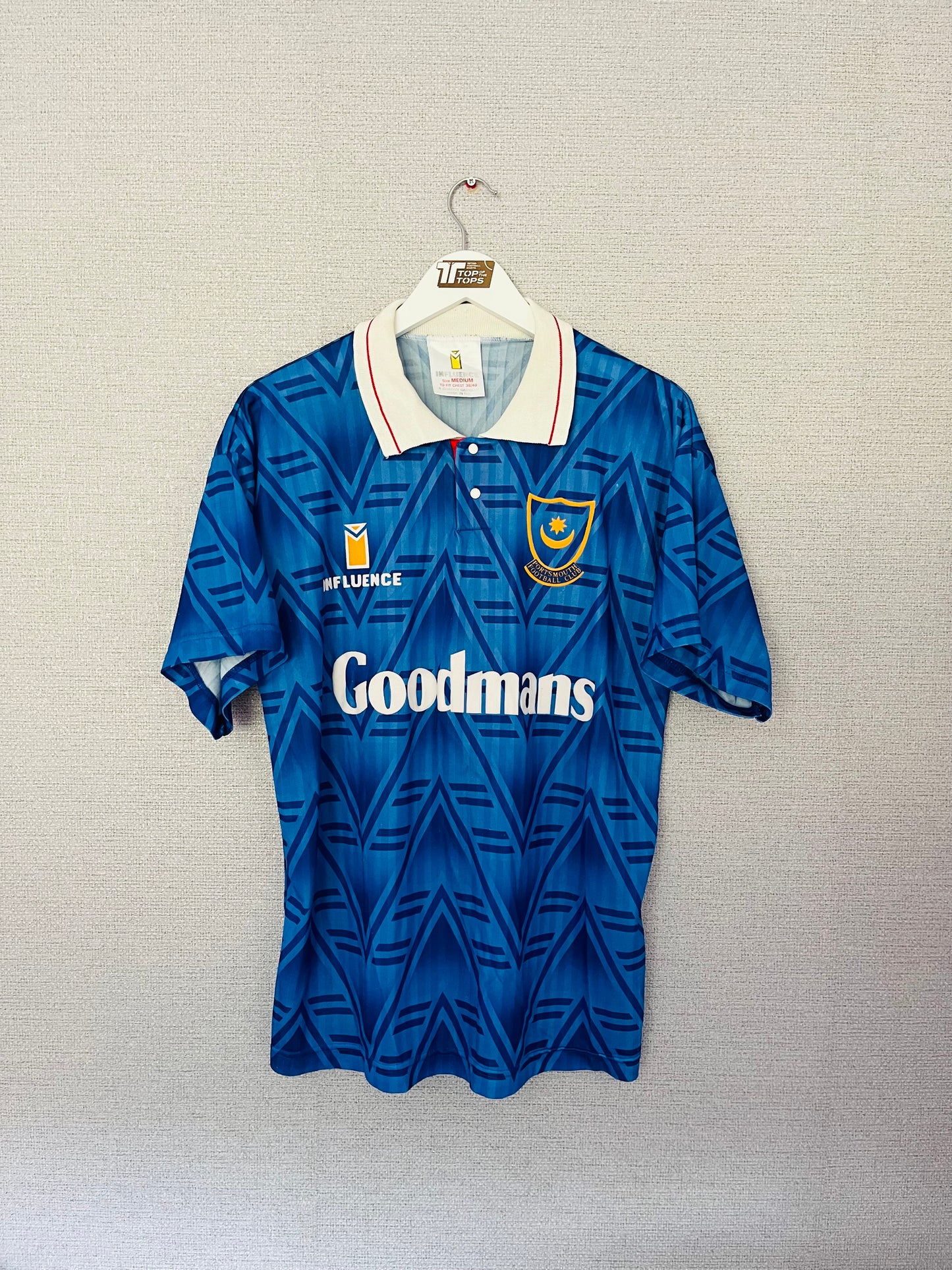 Portsmouth home football shirt 1991/93 Medium